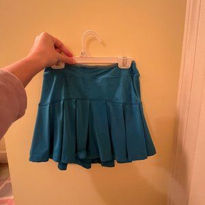 Blue pleated tennis skirt